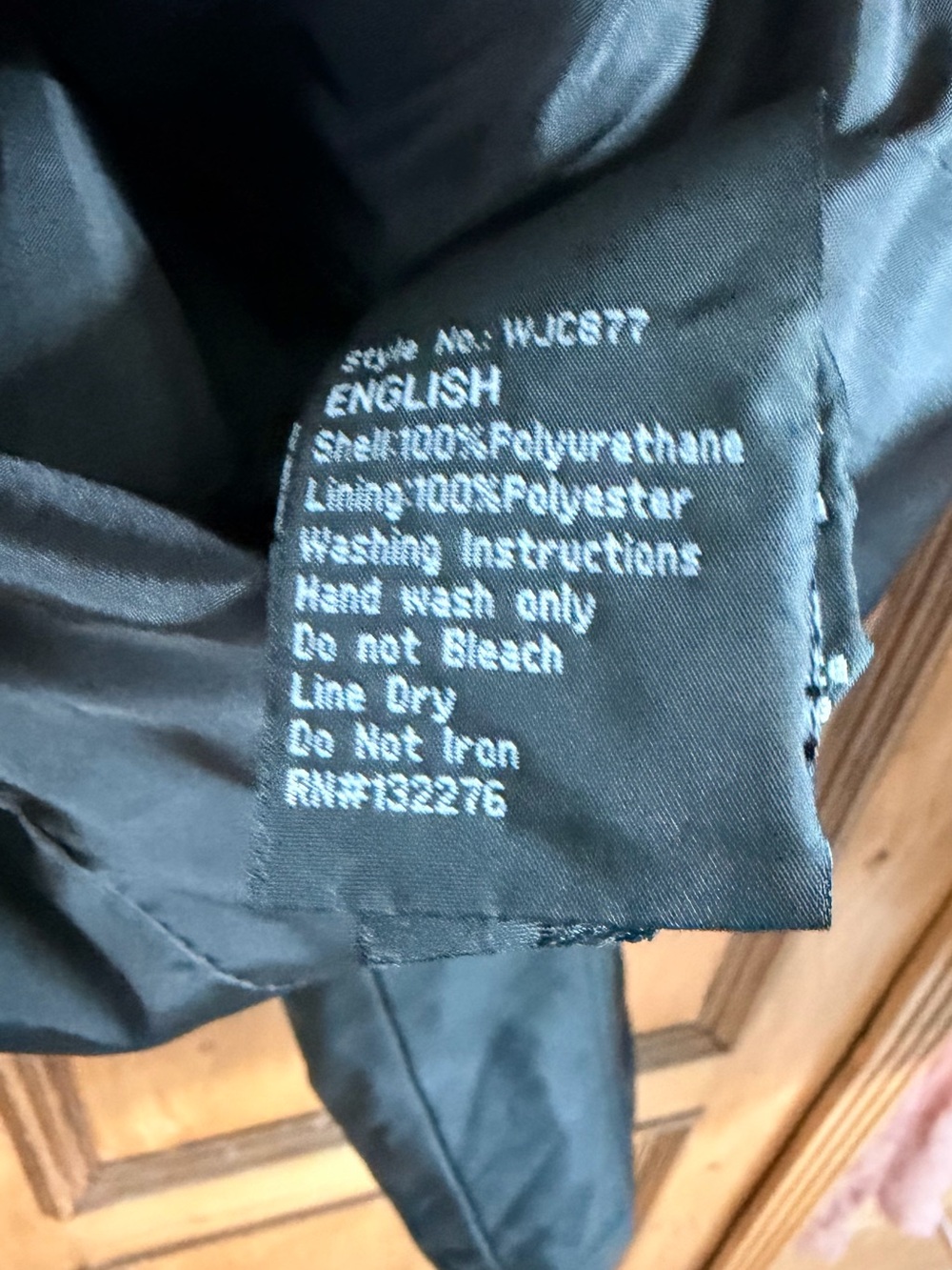 NWOT Johnny Black Leather-Look Zip Front Jacket - Picture 3 of 5